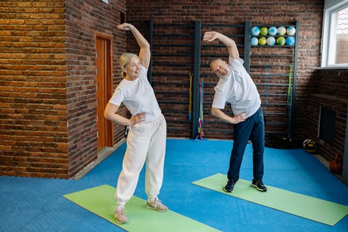 Elderly People Doing Stretchings