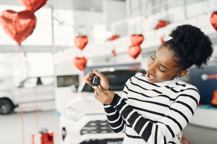 Girl Holding The Car Key