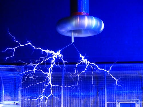 Free Blue Electric Sparks Stock Photo