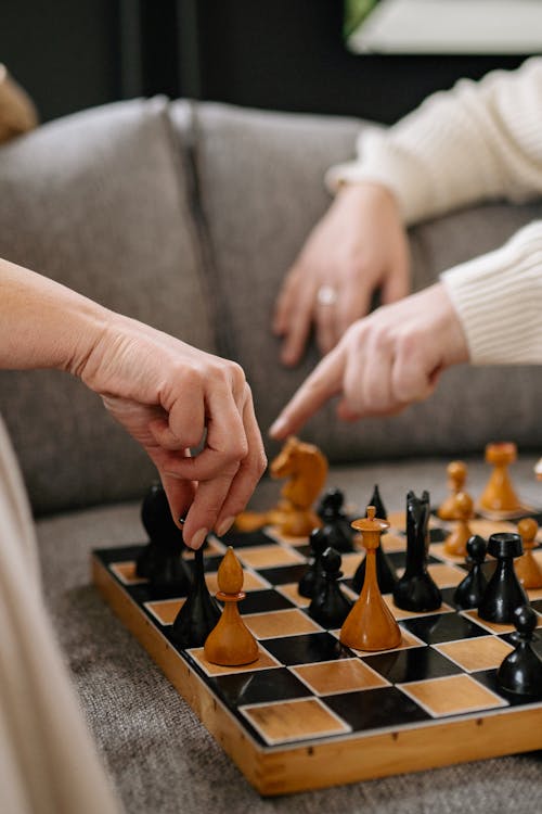 Two People Playing Chess