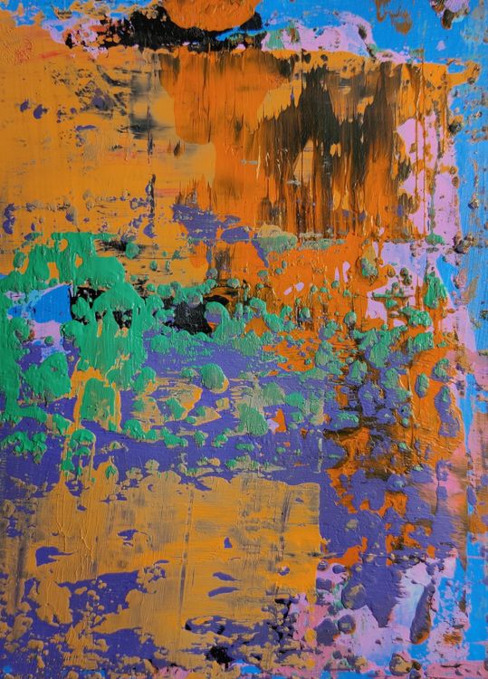 Colorful and Messy Abstract Painting · Free Stock Photo