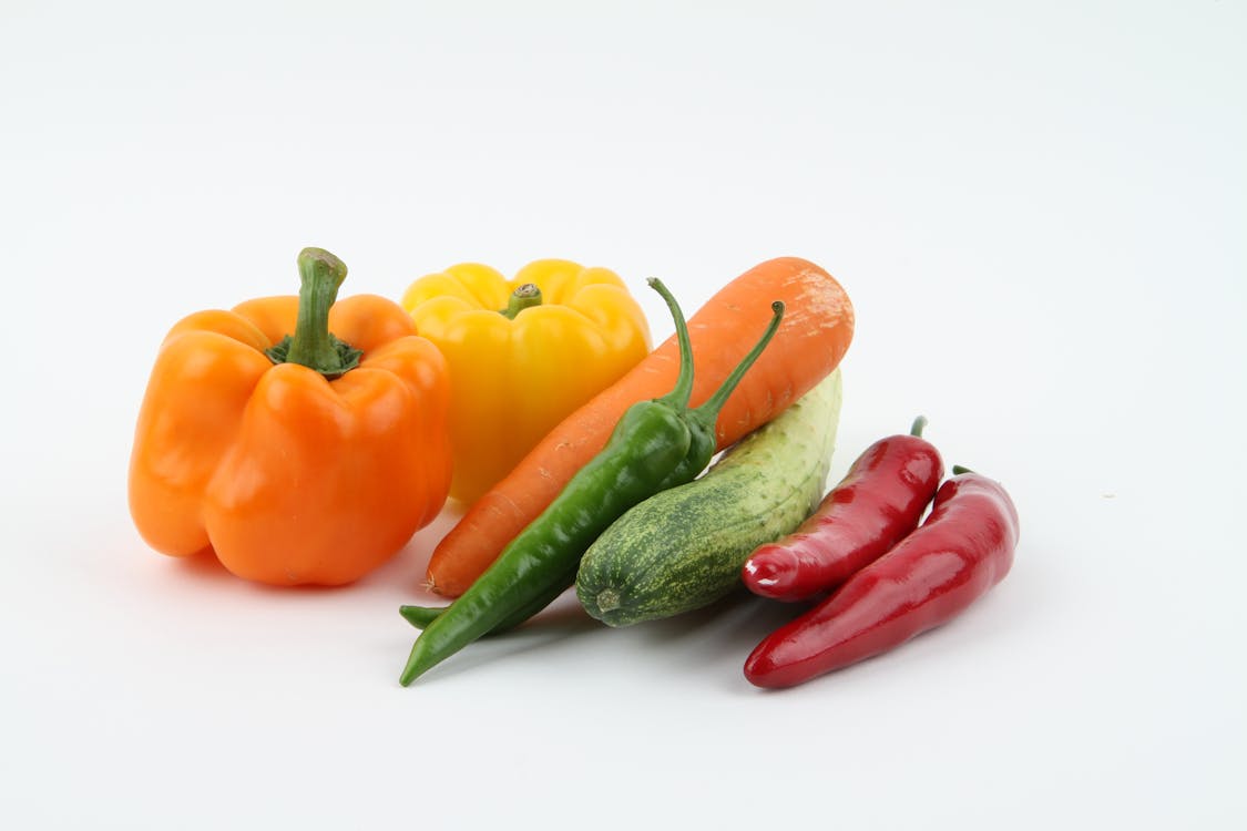 Carrot Beside Red Pepper