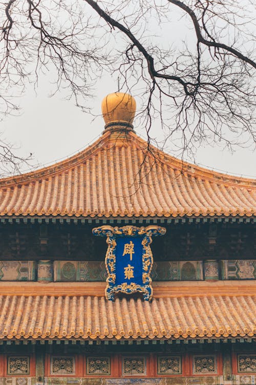 A Board on a Roof at the Lama Temple