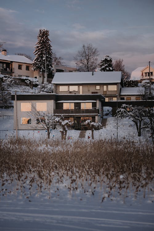 Snow-Covered Houses