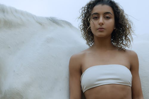 A Woman in a White Tube Top