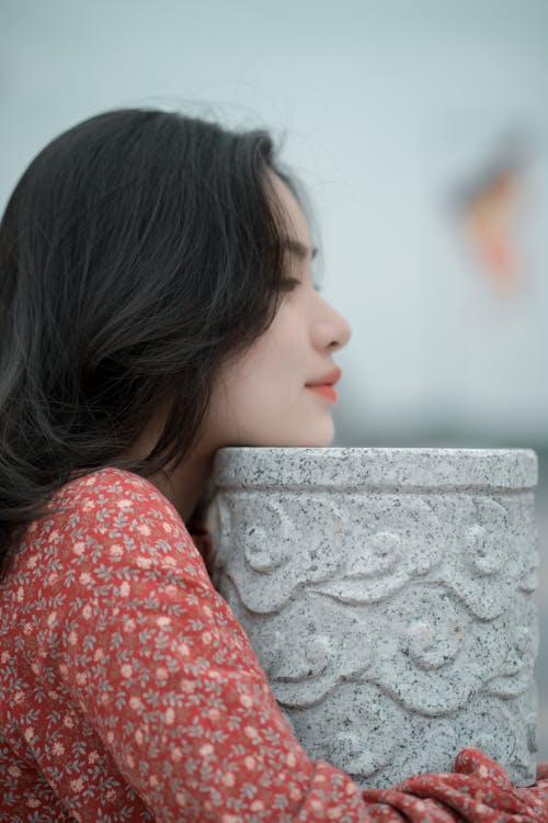 Gratis lagerfoto af Asiatisk pige, bas relief, blomstermotiv