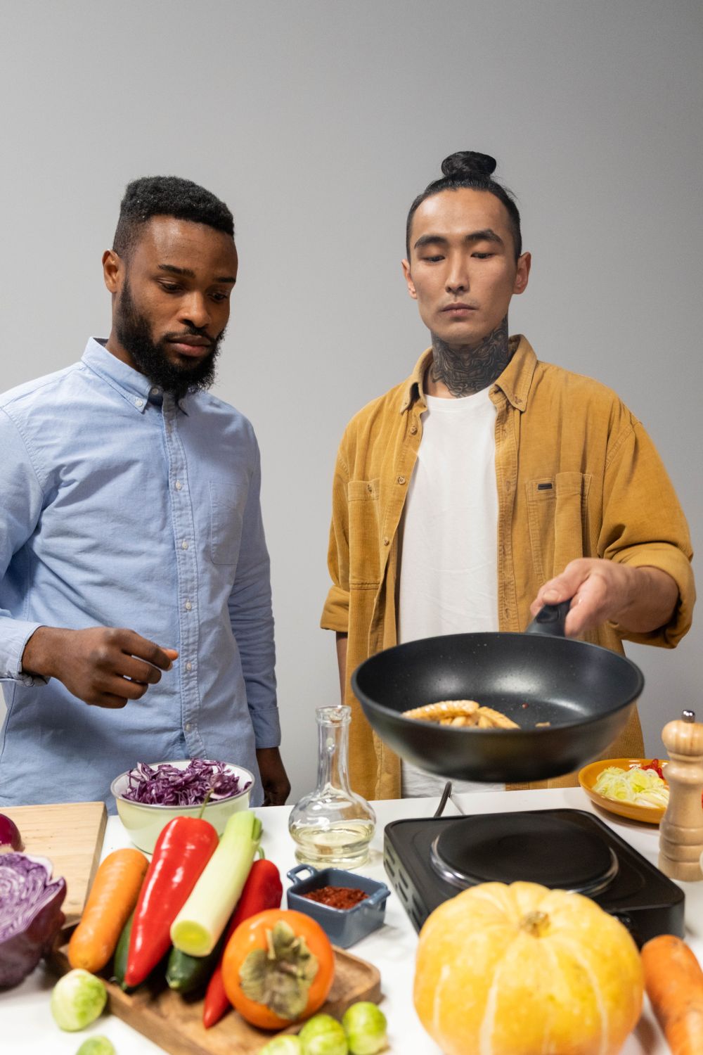 Two Men Cookware Men Cooking in the Kitchen · Free Stock Photo