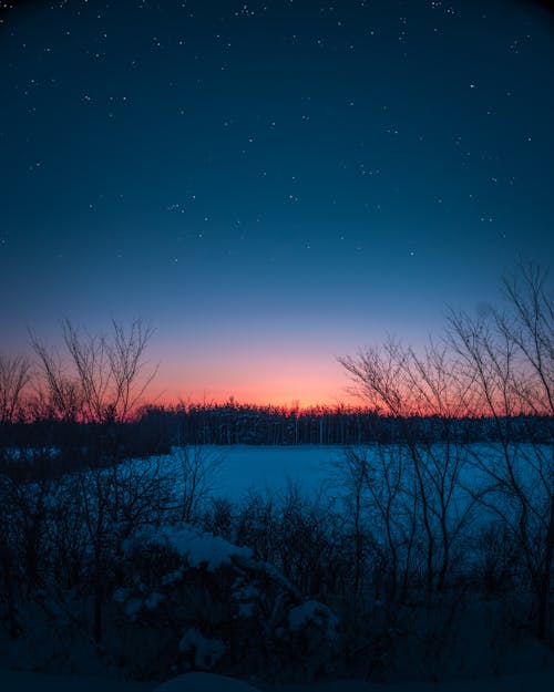 Free Starry Sky During Sunset Stock Photo