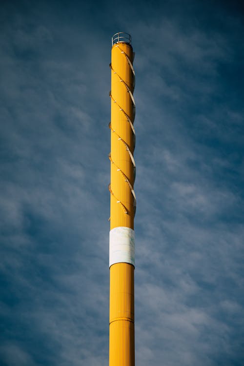 A High Yellow Industrial Chimney 