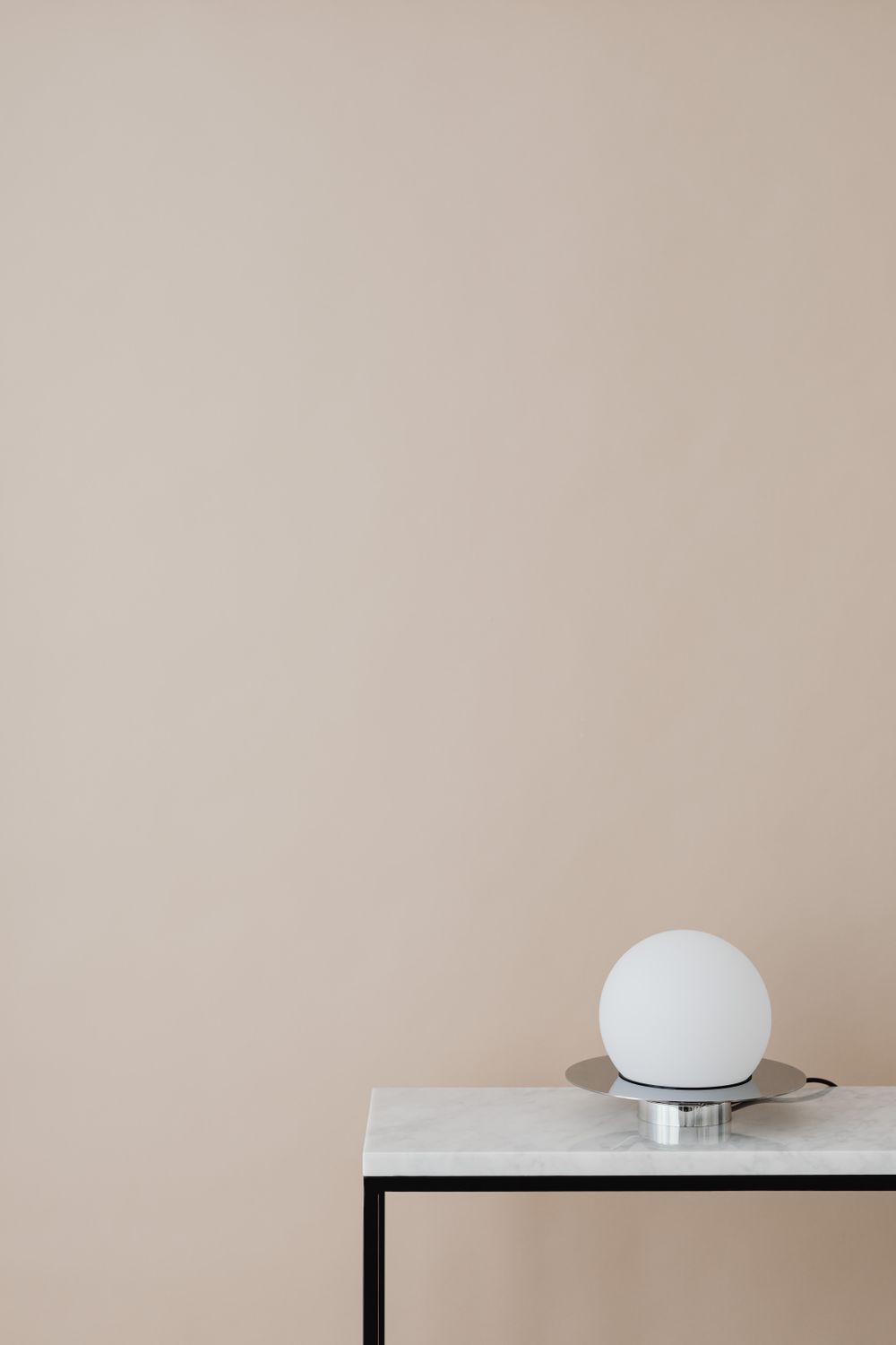 Minimal table lamp in a calm interior