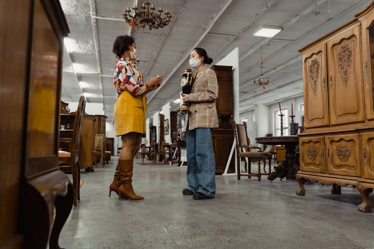 Women Inside A Furniture Shop