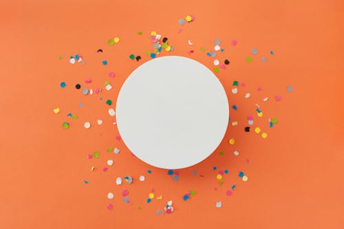 Confetti Around A White Circle