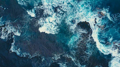 Overhead View of Sea Waves