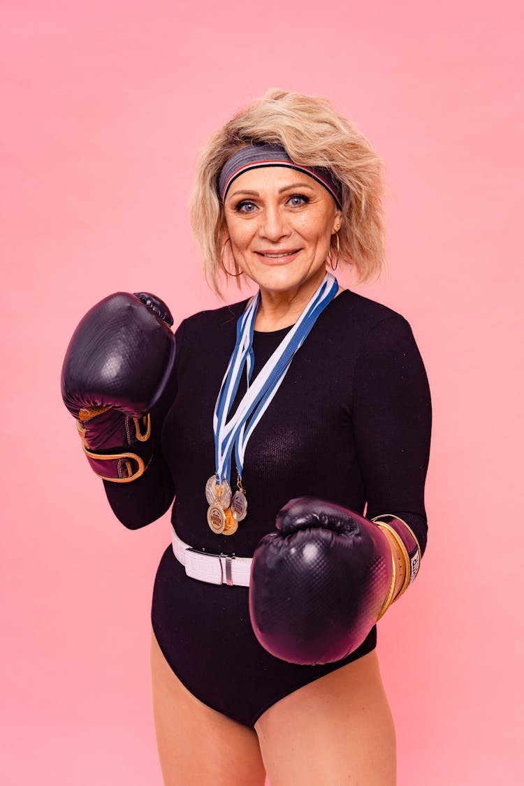 Woman With Boxing Gloves