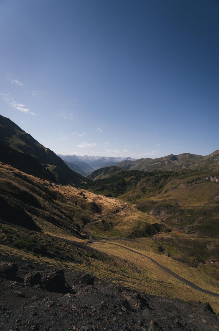 Roadway On The Mountain Slope