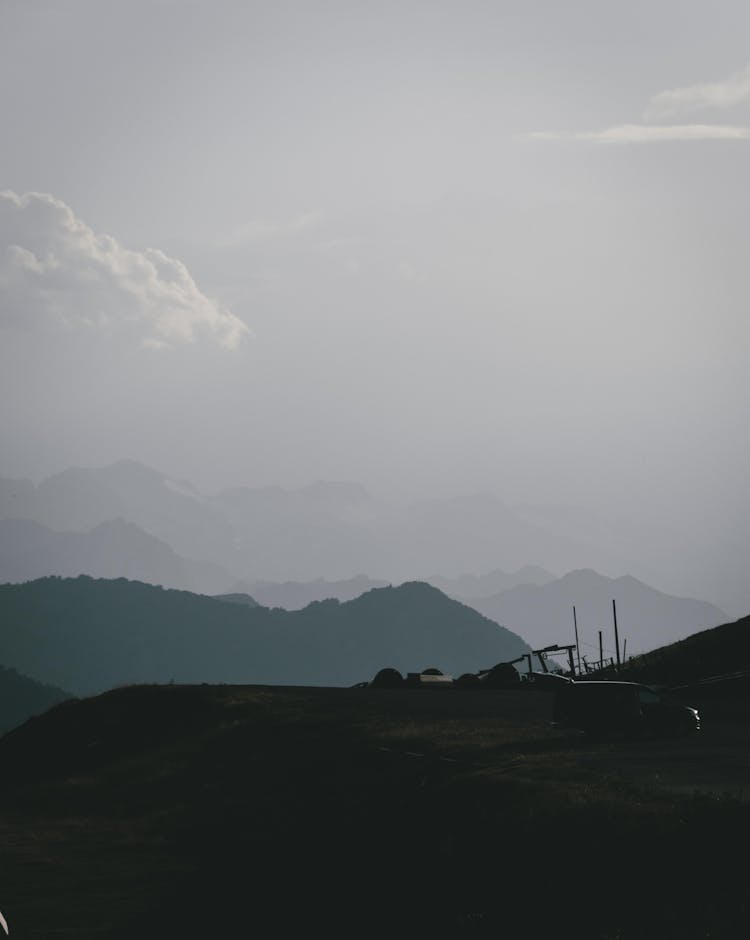 Silhouettes Of Misty Hills