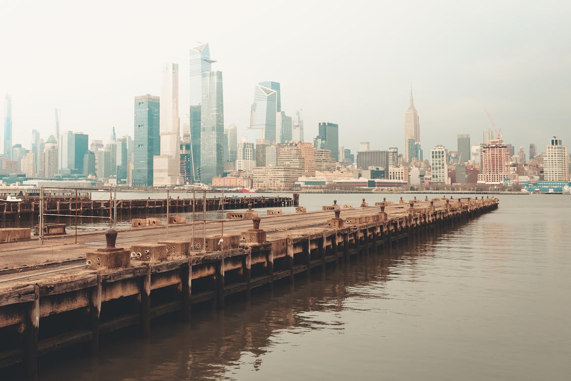 Brown Wooden Dock on River