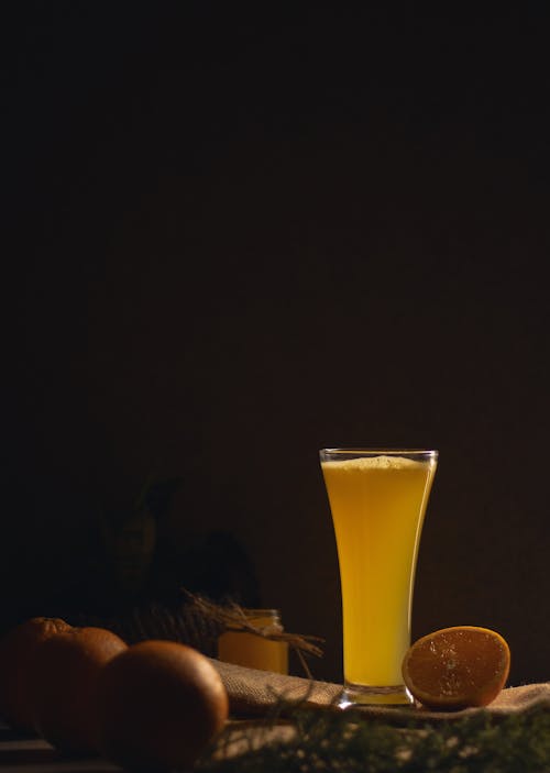 Free A Glass of Fresh Orange Juice Stock Photo
