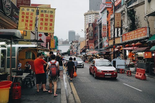 Traffic on a Street in Asia 