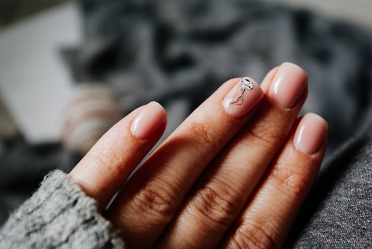 Crop Faceless Woman Showing Manicure With Nail Art