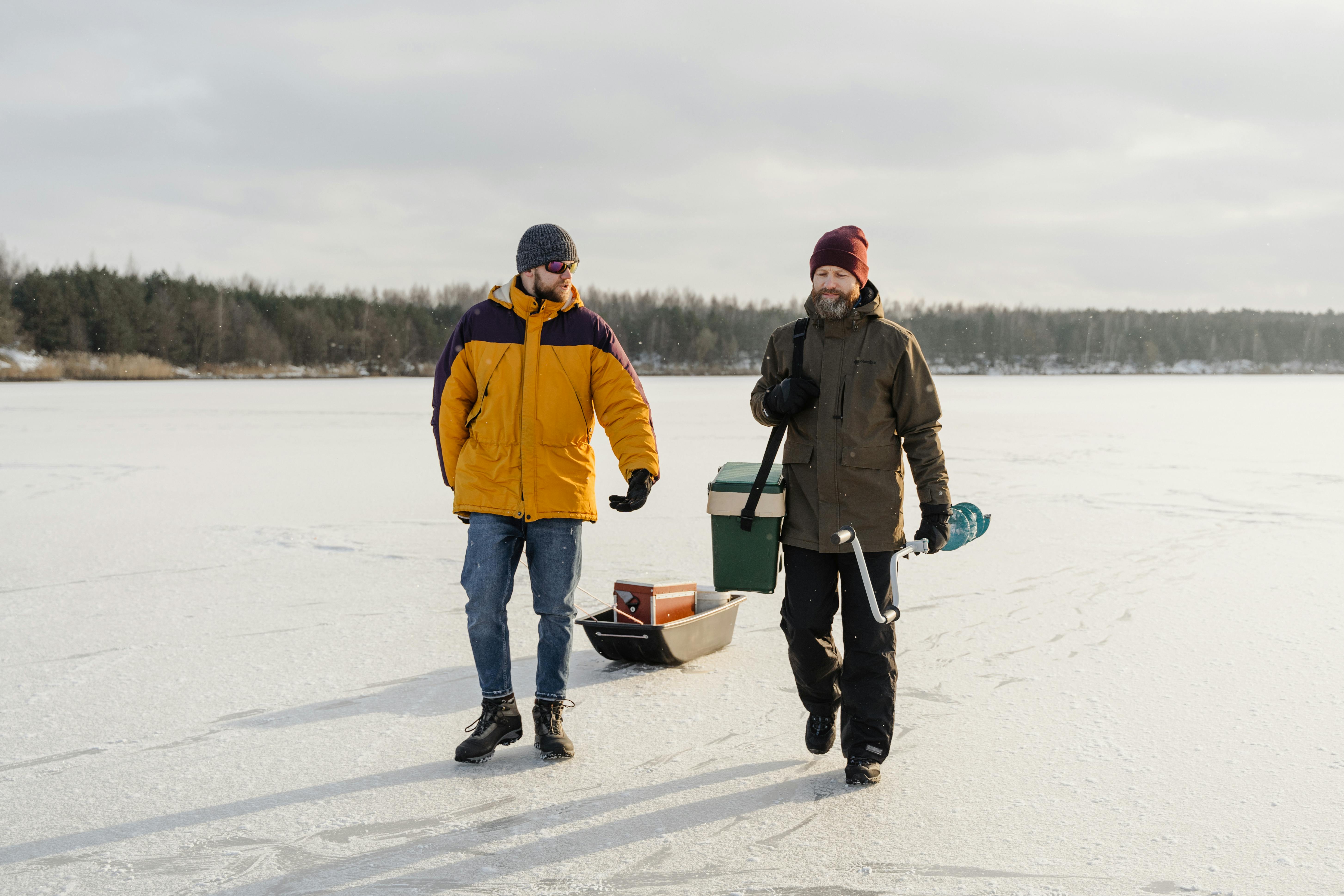 cold glacier snow fishing