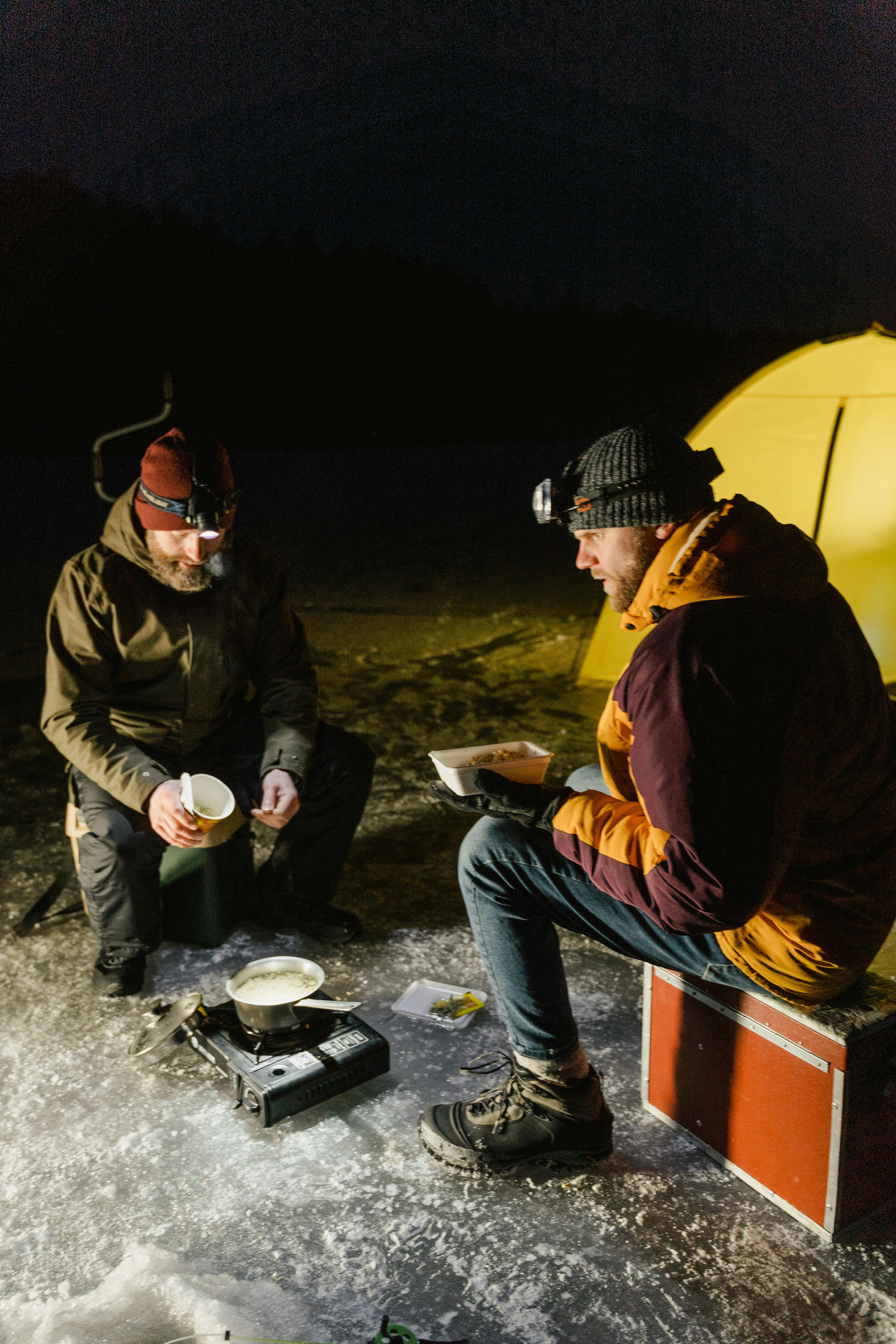 cold glacier snow fishing