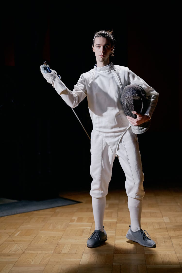 A Man In Full Fencing Gear