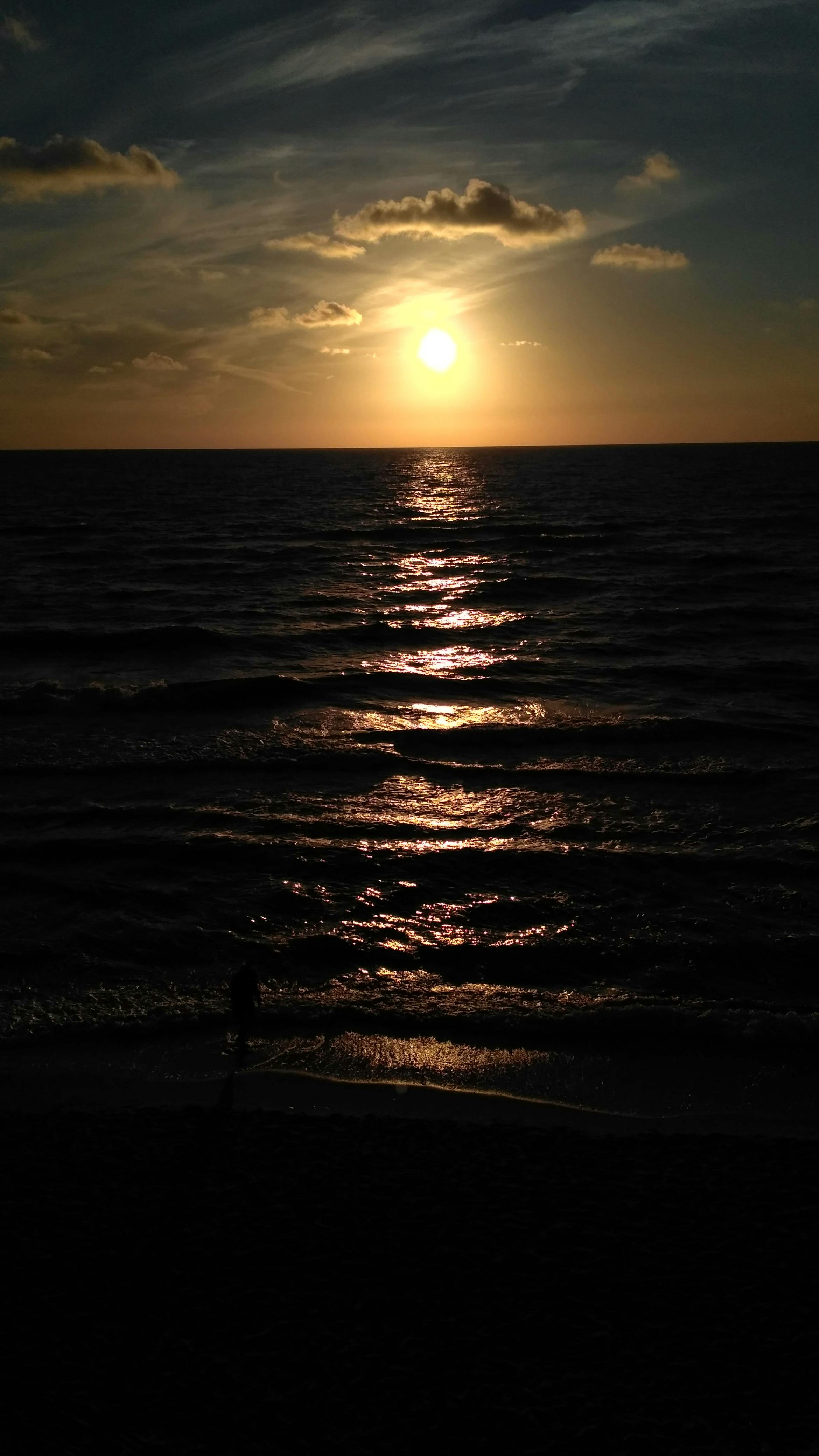 Free stock photo of dark, sea, sun