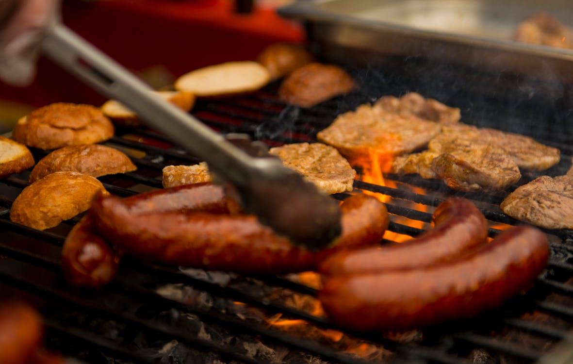 Free stock photo of grill, meat, sausages