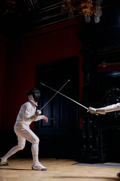 Free Person Playing Fencing Stock Photo