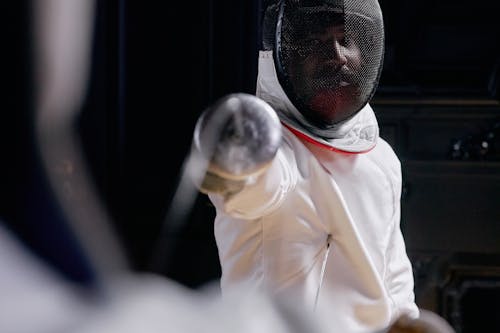 A Fencer Holding a Sword