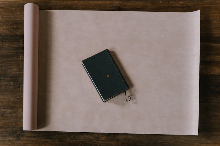 A Book On A Wrapping Paper