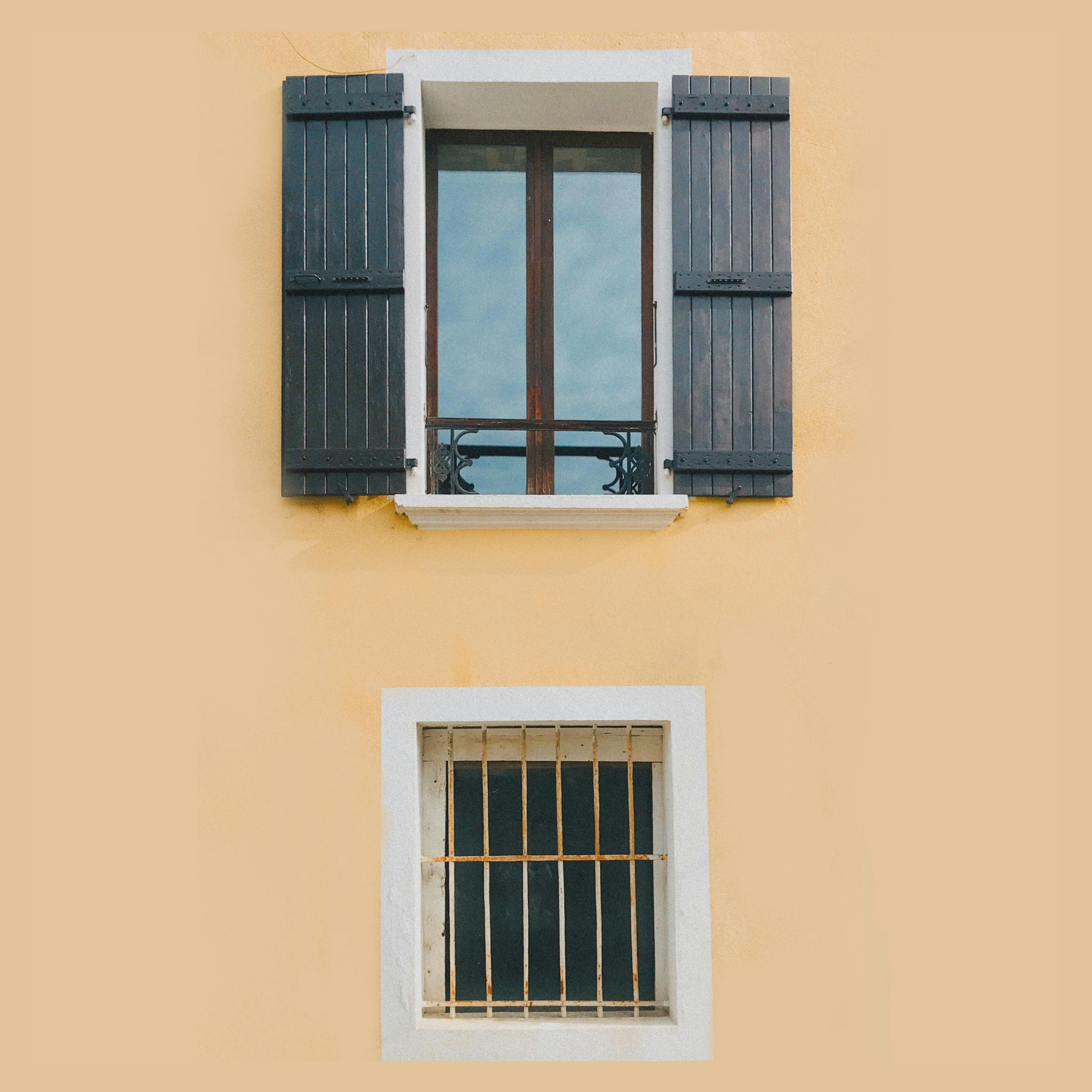Close-up of Windows on a Building Facade 