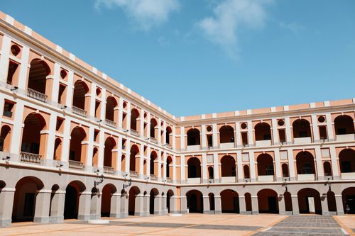 Free Explore the architectural beauty of the historic Ballajá Barracks in San Juan, Puerto Rico. Stock Photo