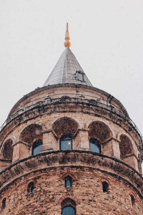 Close-Up Shot of the Galata Tower 