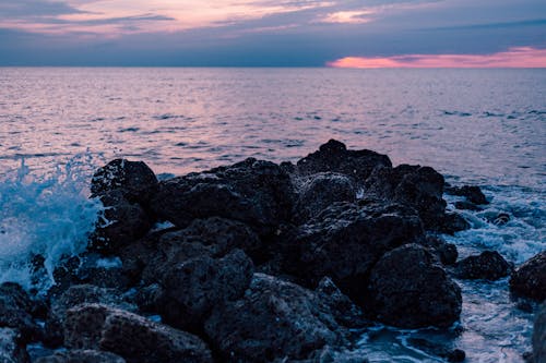 Water Crashing Against Rocks