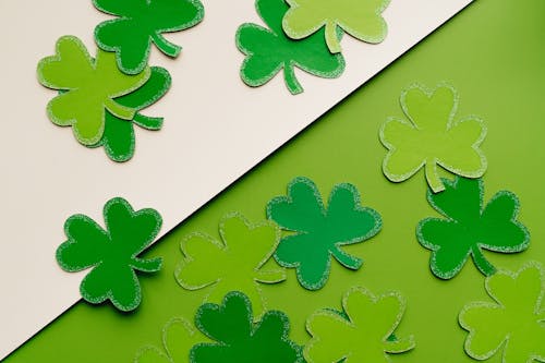Close-up of Paper Clovers