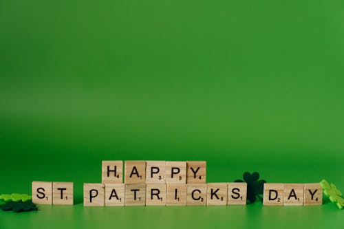 Letters against a Green Background