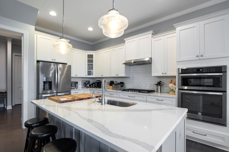 Marble kitchen countertop