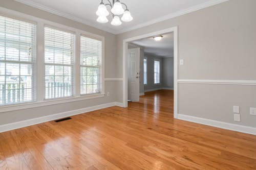 Interior Design of a House with Beige Wall and Wooden Flooring