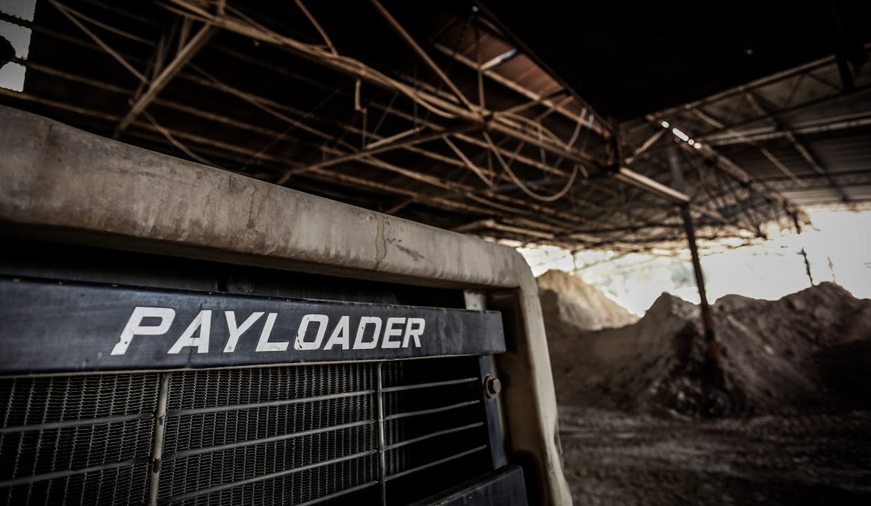 Black Payloader in Hanger