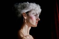 Woman With White Wig and Pearl Earring