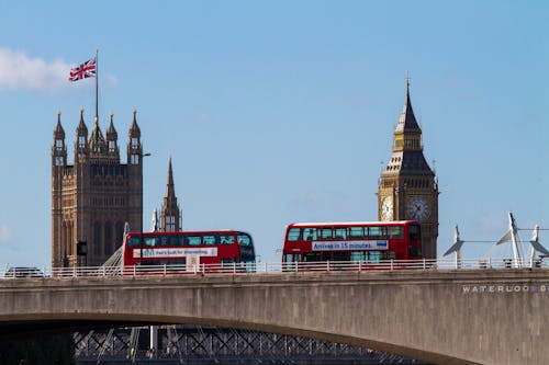 倫敦, 倫敦大笨鐘, 双层巴士 的 免费素材图片