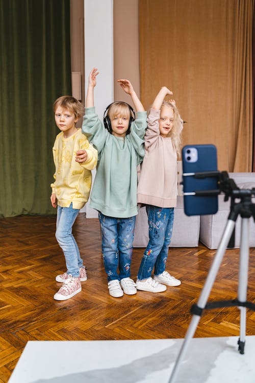 Children Video Recording Themselves