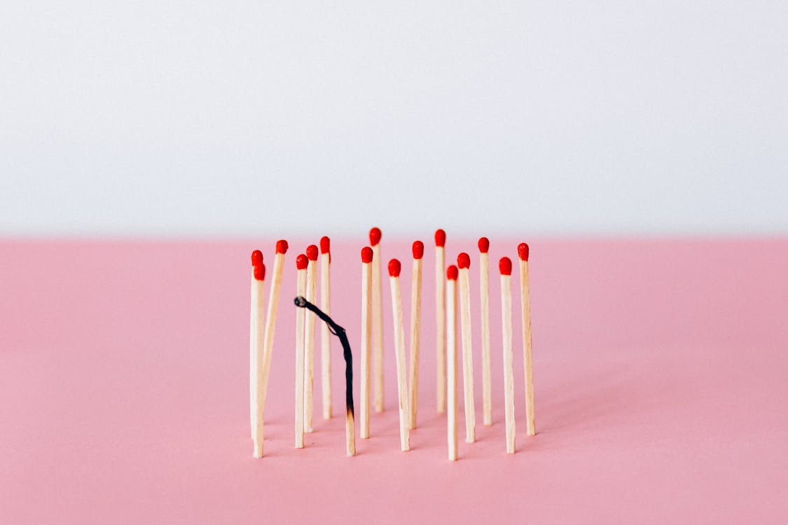 White and Red Cotton Buds