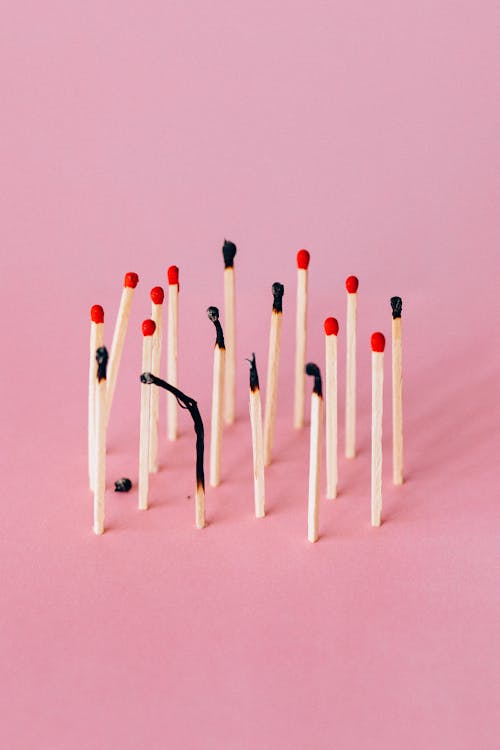 Free Burned Matchsticks Stock Photo