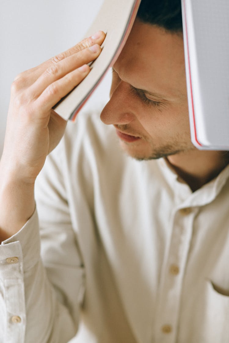 Anxious Employee Holding Documents