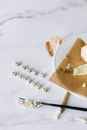 Sliced Cake in a Ceramic Plate