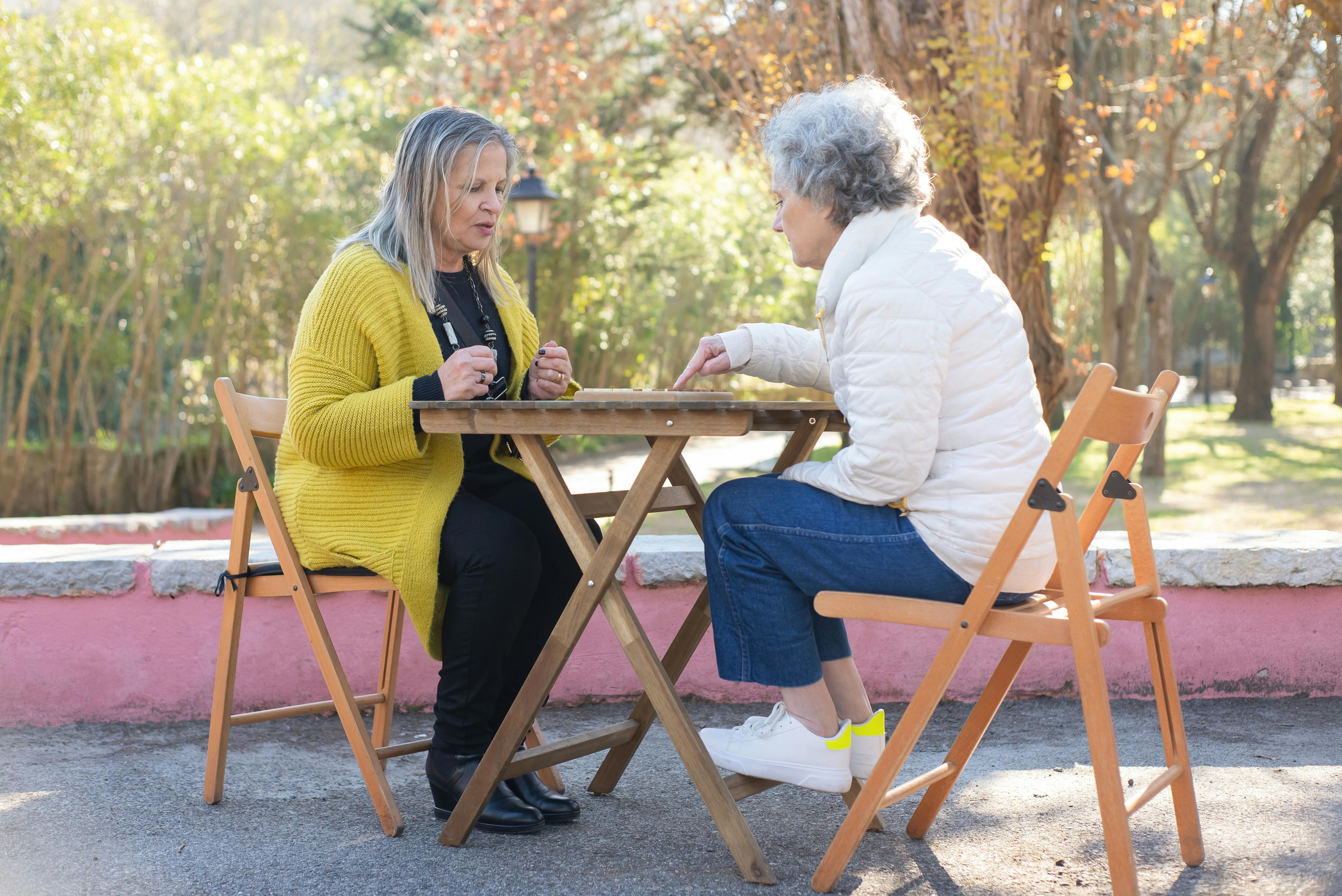 women playing checkers