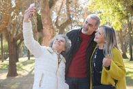 Elderly People taking a Groupie Together